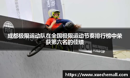 成都极限运动队在全国极限运动节奏排行榜中荣获第六名的佳绩